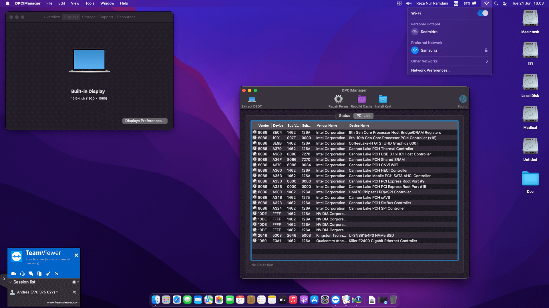 MSI Gaming GL63 8SD 437ID [CoffeeLake   Intel UHD 630 + PS2 SMBUS]   OpenCore 2